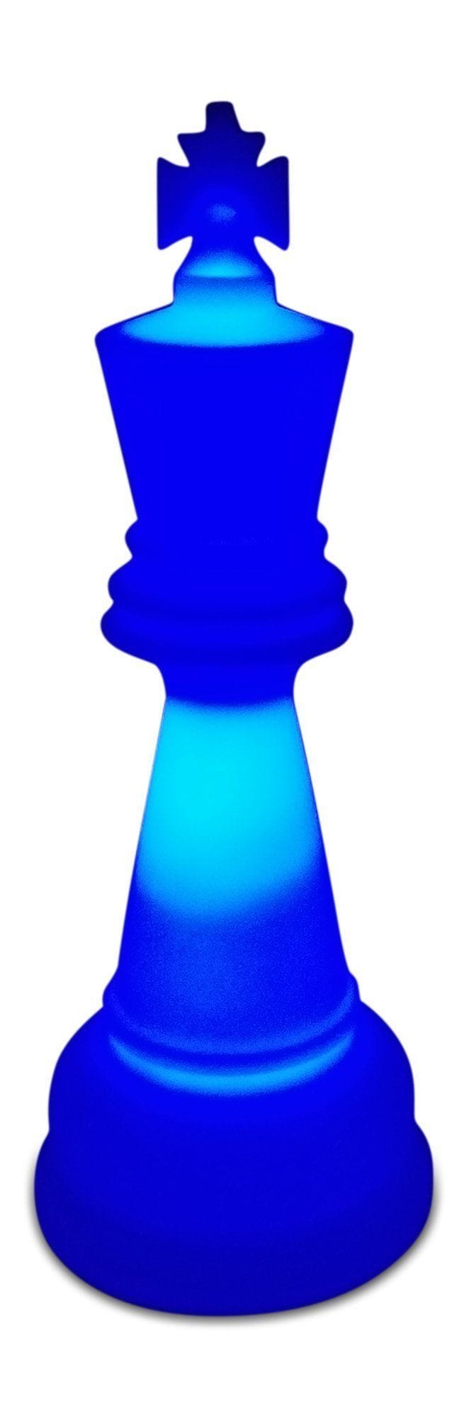 26 Inch Perfect King Light-Up Giant Chess Piece - Blue | Giant Outdoor Chess | | GiantChessUSA