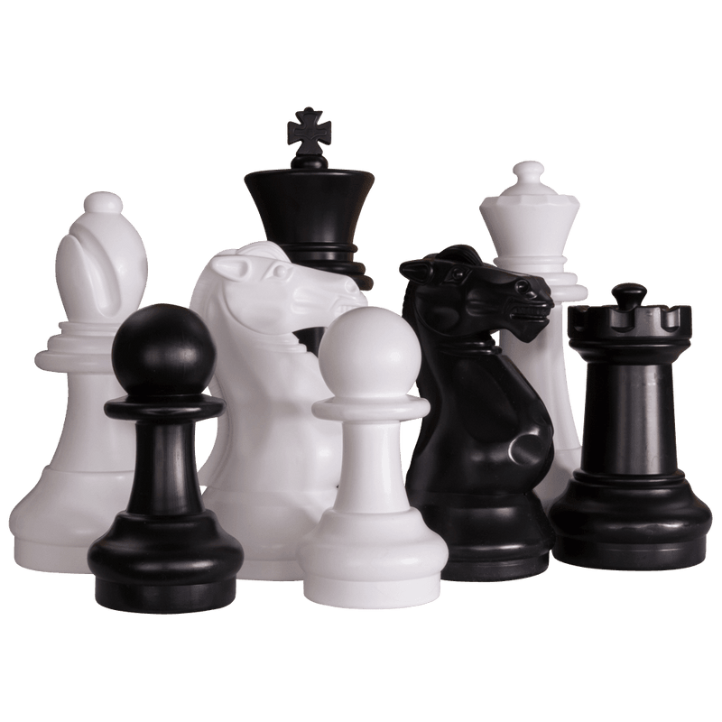 MegaChess 16 Inch Plastic Giant Chess Set With Commercial Grade Roll-up Chessboard |  | GiantChessUSA