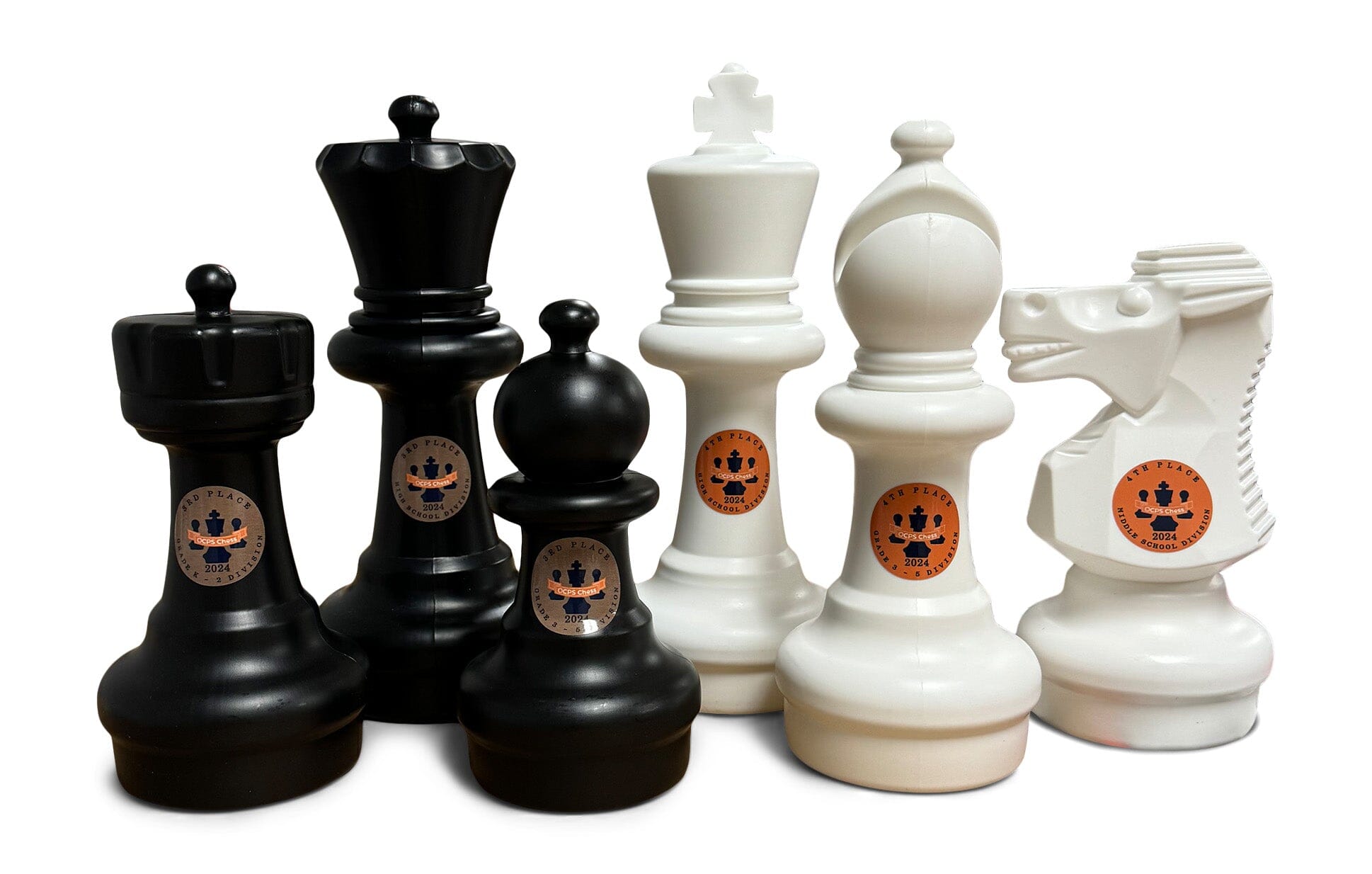 12 Inch Plastic Giant Chess Set | Giant Outdoor Chess | Add Your Logo | GiantChessUSA