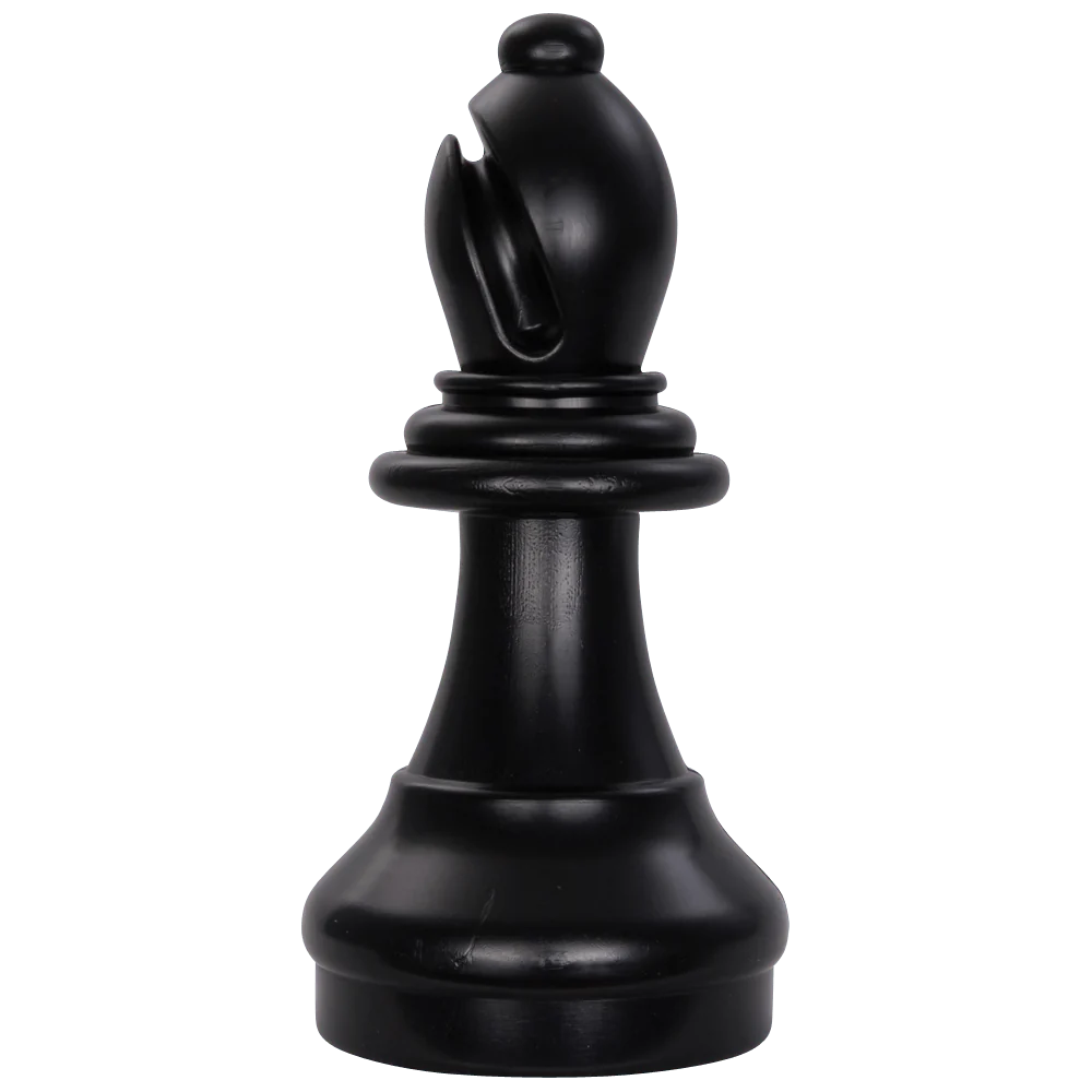 Individual Pieces For The 16 Inch Plastic Giant Chess Set | Giant Outdoor Chess | Bishop / Black | GiantChessUSA