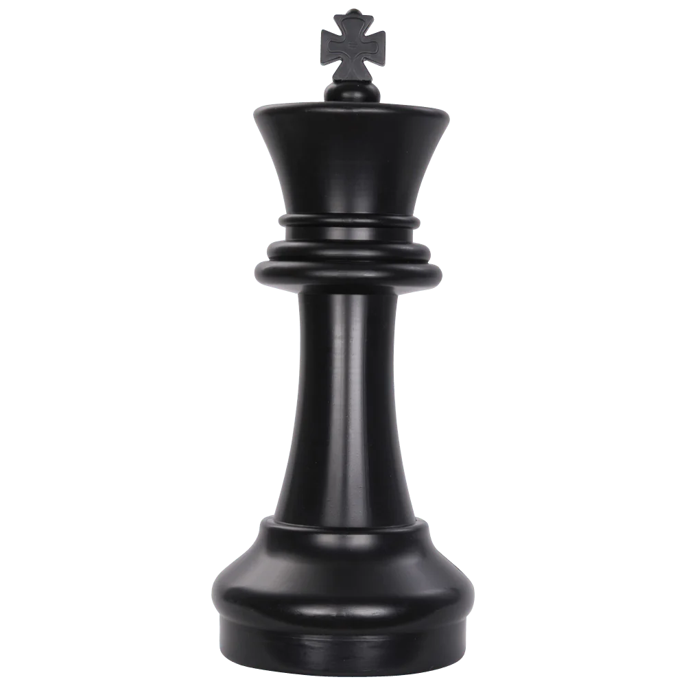 Individual Pieces For The 16 Inch Plastic Giant Chess Set | Giant Outdoor Chess | King / Black | GiantChessUSA