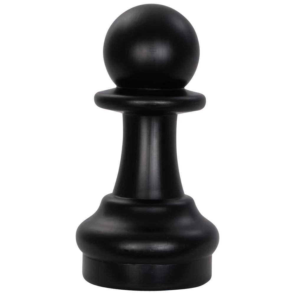 Individual Pieces For The 16 Inch Plastic Giant Chess Set | Giant Outdoor Chess | Pawn / Black | GiantChessUSA