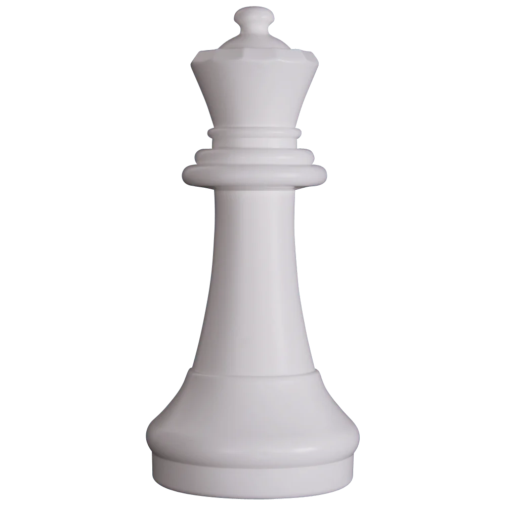 Individual Pieces For The 16 Inch Plastic Giant Chess Set | Giant Outdoor Chess | Queen / White | GiantChessUSA