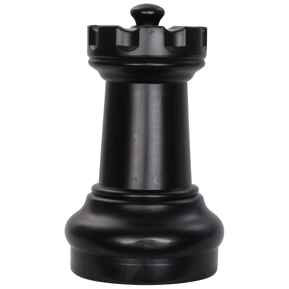 Individual Pieces For The 16 Inch Plastic Giant Chess Set | Giant Outdoor Chess | Rook / Black | GiantChessUSA