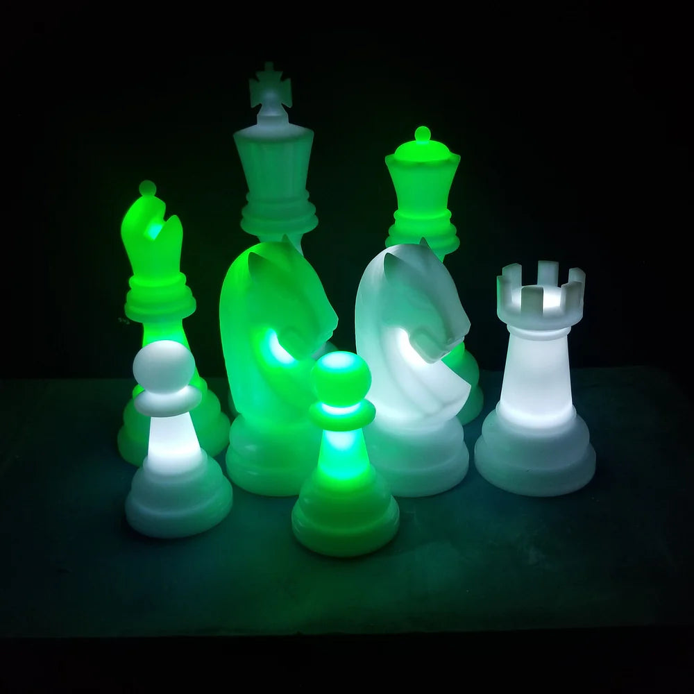 MegaChess 26 Inch Perfect LED Giant Chess Set - Option 2 - Night Time Only Set |  | GiantChessUSA