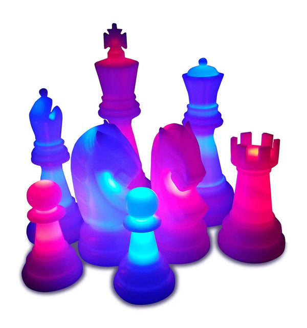 MegaChess 38 Inch Perfect Light-Up Giant Chess Set - Option 3 - Day and Night Deluxe Set |  | GiantChessUSA