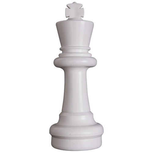 Individual Pieces For The 25 Inch Plastic Giant Chess Set | Giant Outdoor Chess | King / White | GiantChessUSA