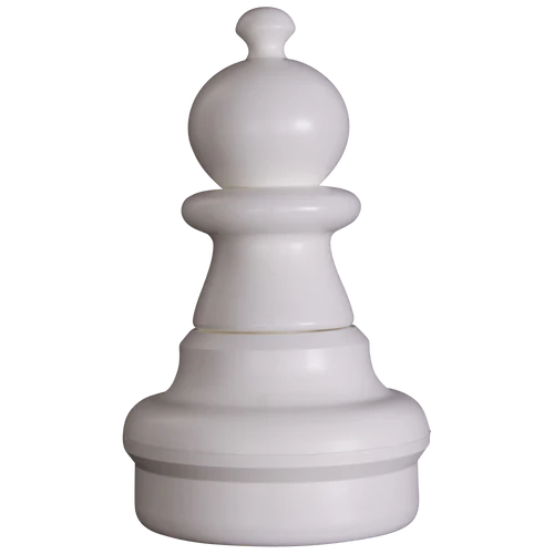 Individual Pieces For The 25 Inch Plastic Giant Chess Set | Giant Outdoor Chess | Pawn / White | GiantChessUSA