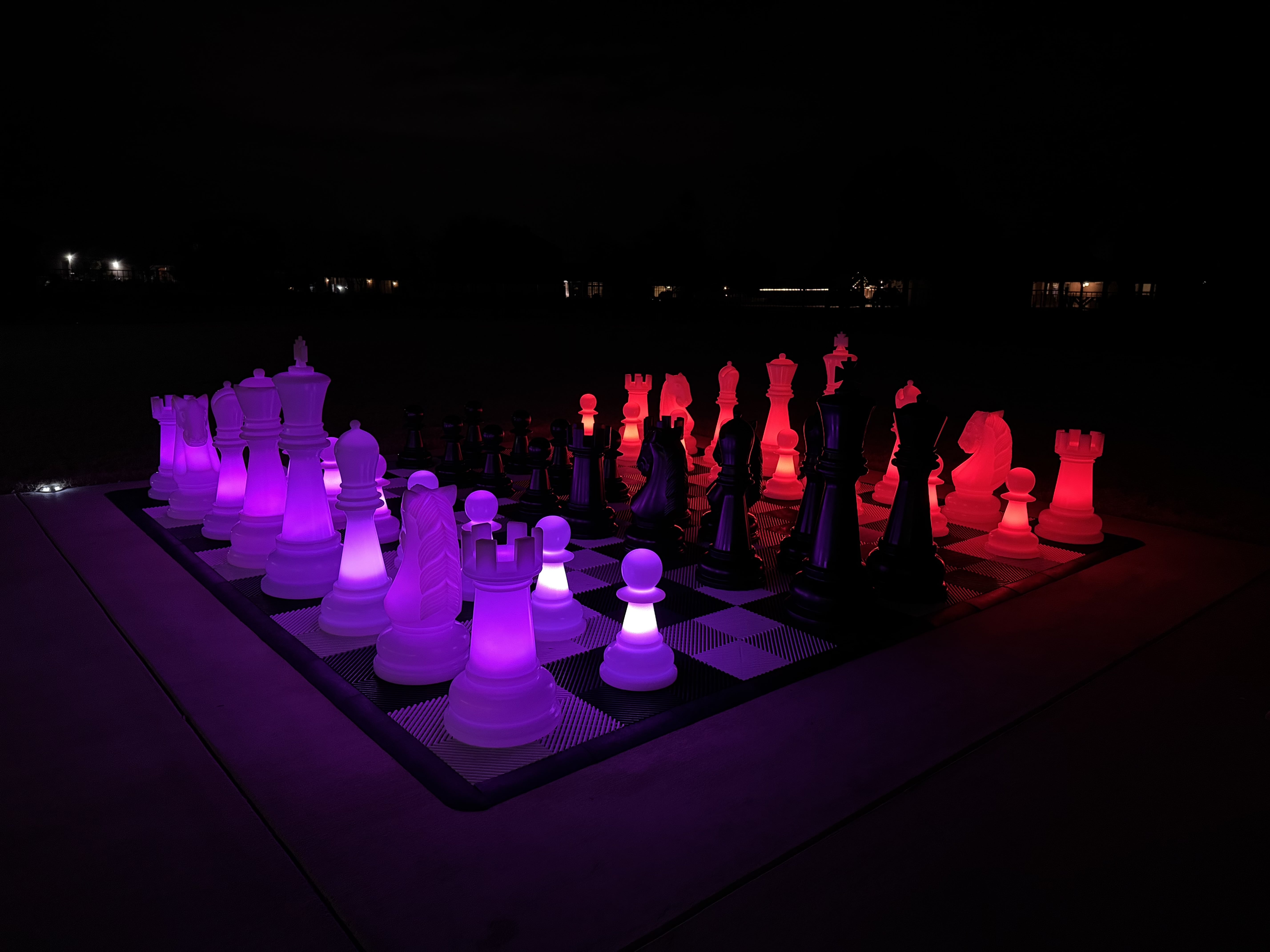 26 Inch Perfect Light-up LED Giant Chess Set | Three Options Available | Giant Outdoor Chess | | GiantChessUSA