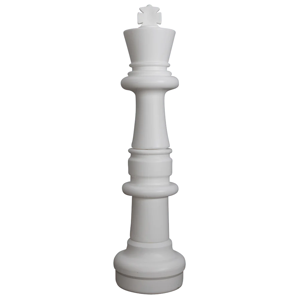 Individual Pieces For The 37 Inch Plastic Giant Chess Set | Giant Outdoor Chess | King / White | GiantChessUSA