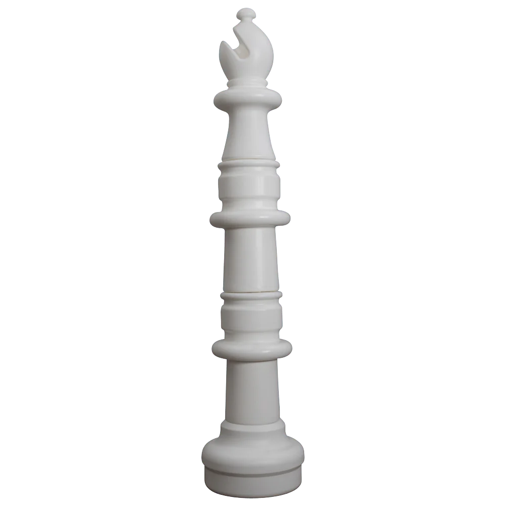 Individual Pieces For The 49 Inch Plastic Giant Chess Set | Giant Outdoor Chess | Bishop / White | GiantChessUSA