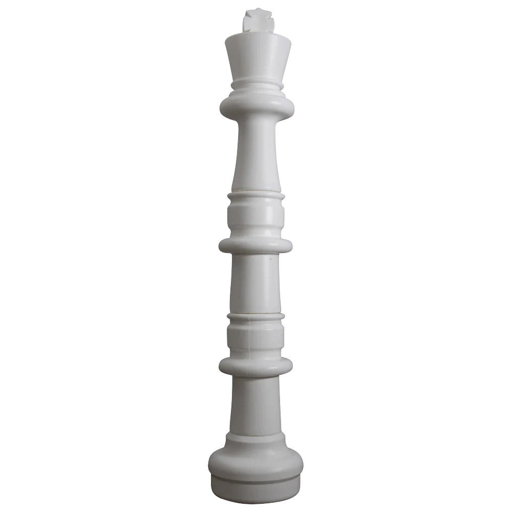 Individual Pieces For The 49 Inch Plastic Giant Chess Set | Giant Outdoor Chess | King / White | GiantChessUSA