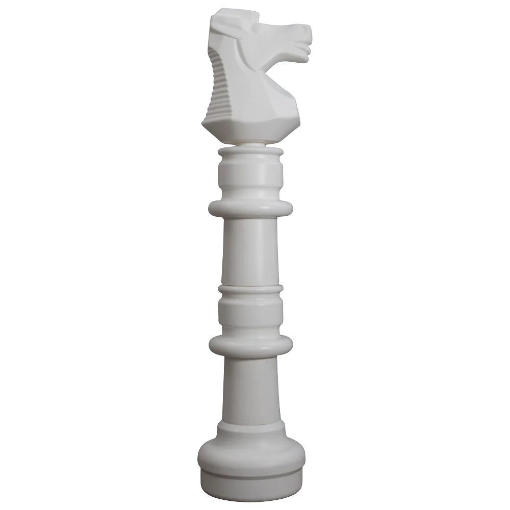 Individual Pieces For The 49 Inch Plastic Giant Chess Set | Giant Outdoor Chess | Knight / White | GiantChessUSA