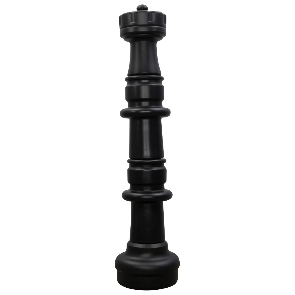 Individual Pieces For The 49 Inch Plastic Giant Chess Set | Giant Outdoor Chess | Rook / Black | GiantChessUSA