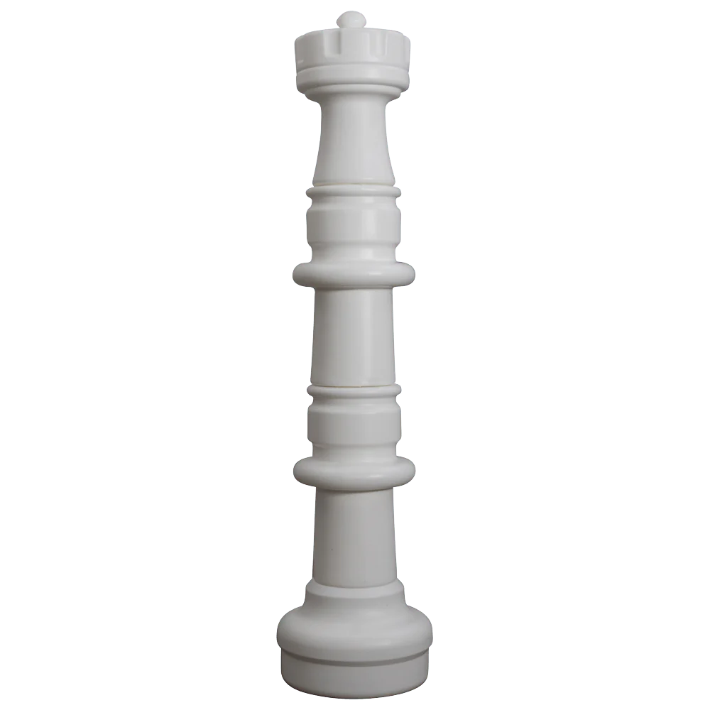 Individual Pieces For The 49 Inch Plastic Giant Chess Set | Giant Outdoor Chess | Rook / White | GiantChessUSA