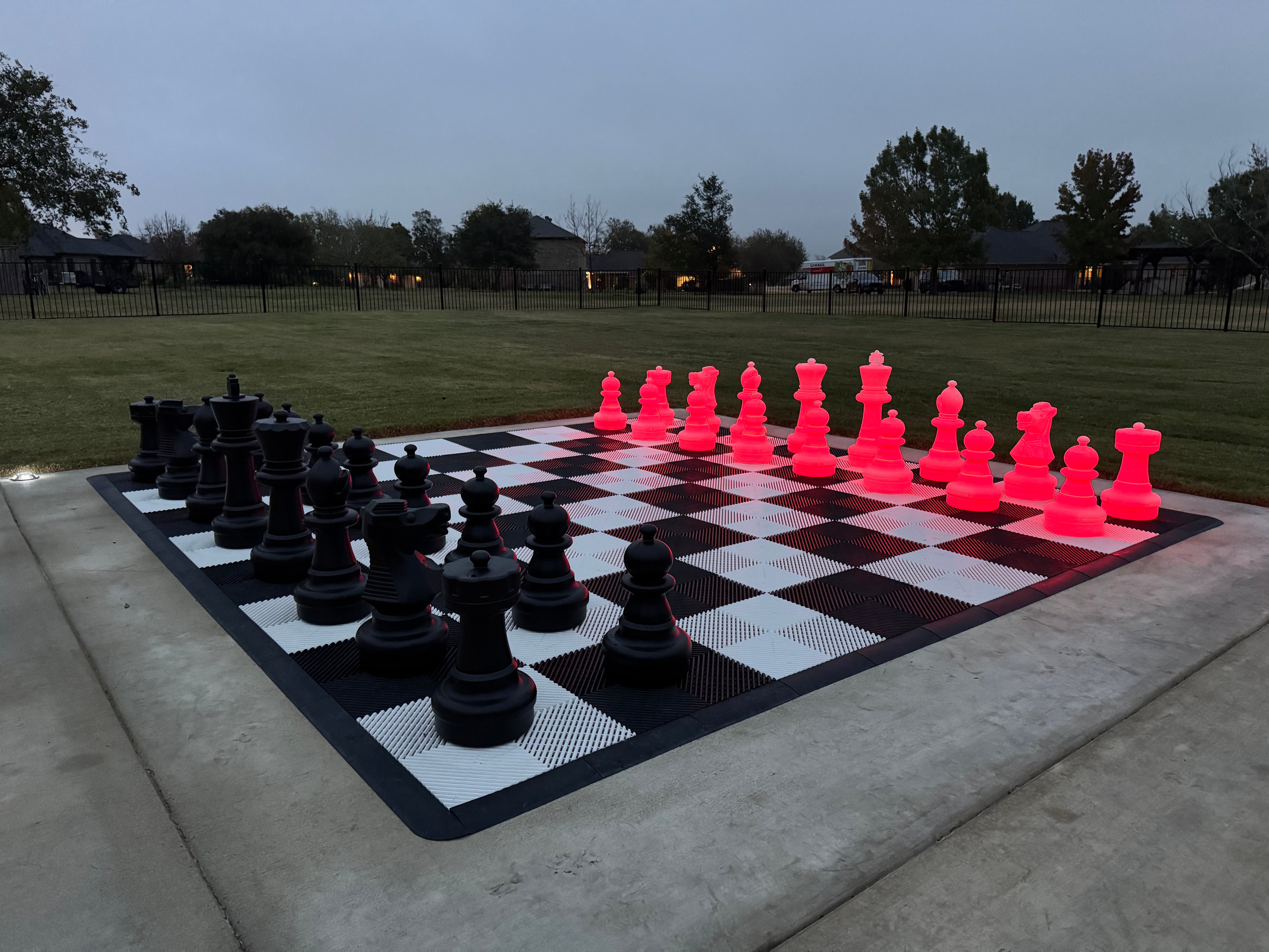 25 Inch Plastic Light-up LED Giant Chess Set | Three Options Available | Giant Outdoor Chess | | GiantChessUSA