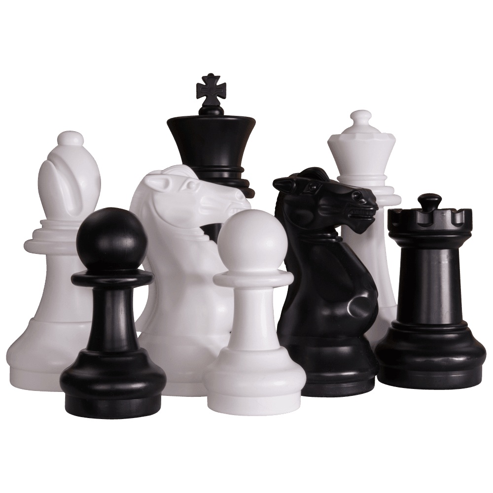 16 Inch Plastic Giant Chess Set With Commercial Grade Roll-up Chessboard | Giant Outdoor Chess | | GiantChessUSA