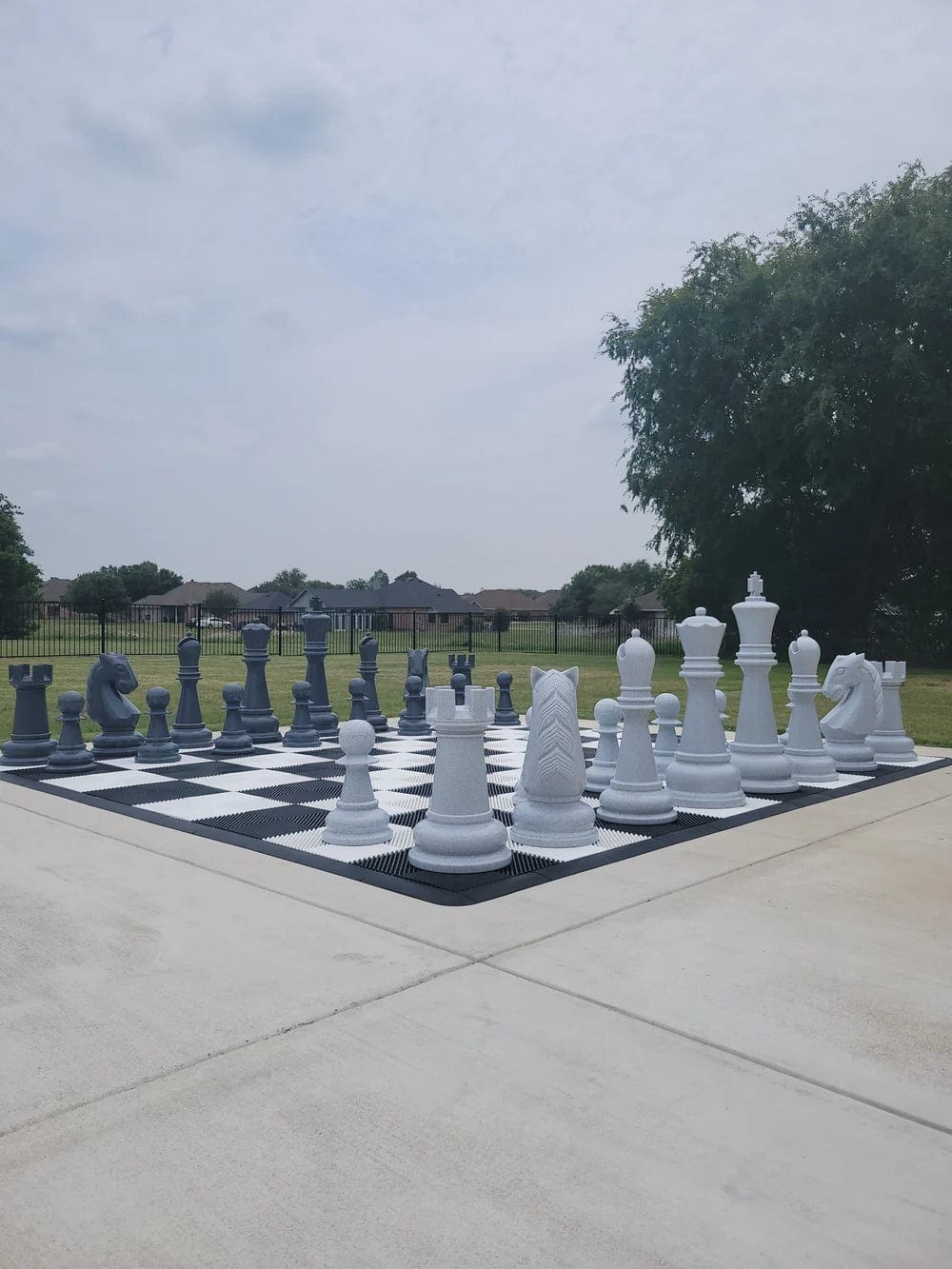 Giant Outdoor Chess 26-Inch Perfect Chess Set - Stone Gray Edition | Giant Outdoor Chess