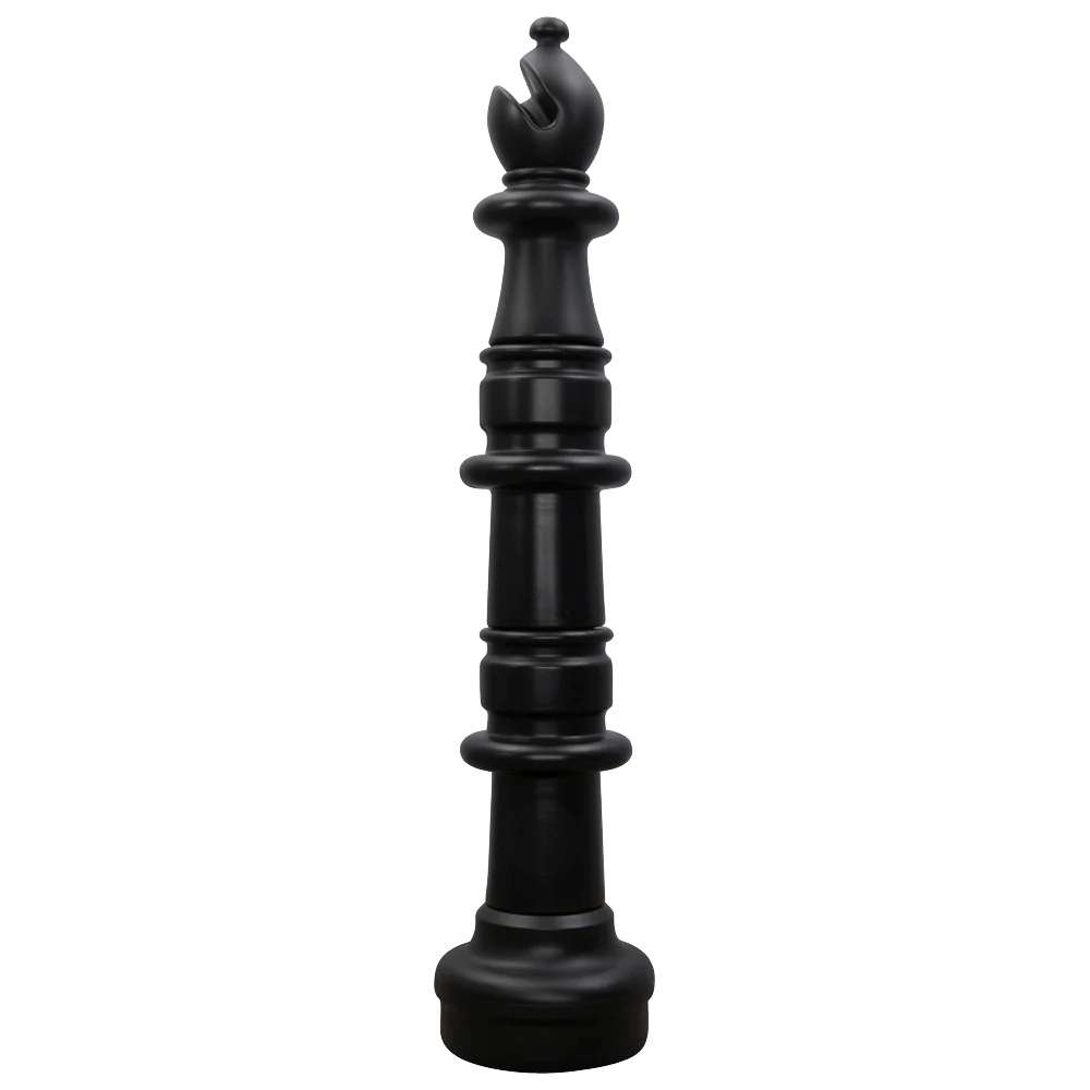 Individual Pieces For The 49 Inch Plastic Giant Chess Set | Giant Outdoor Chess | Bishop / Black | GiantChessUSA