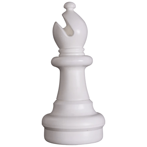 Individual Pieces For The 25 Inch Plastic Giant Chess Set | Giant Outdoor Chess | Bishop / White | GiantChessUSA