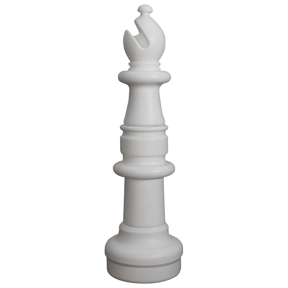 Individual Pieces For The 37 Inch Plastic Giant Chess Set | Giant Outdoor Chess | Bishop / White | GiantChessUSA