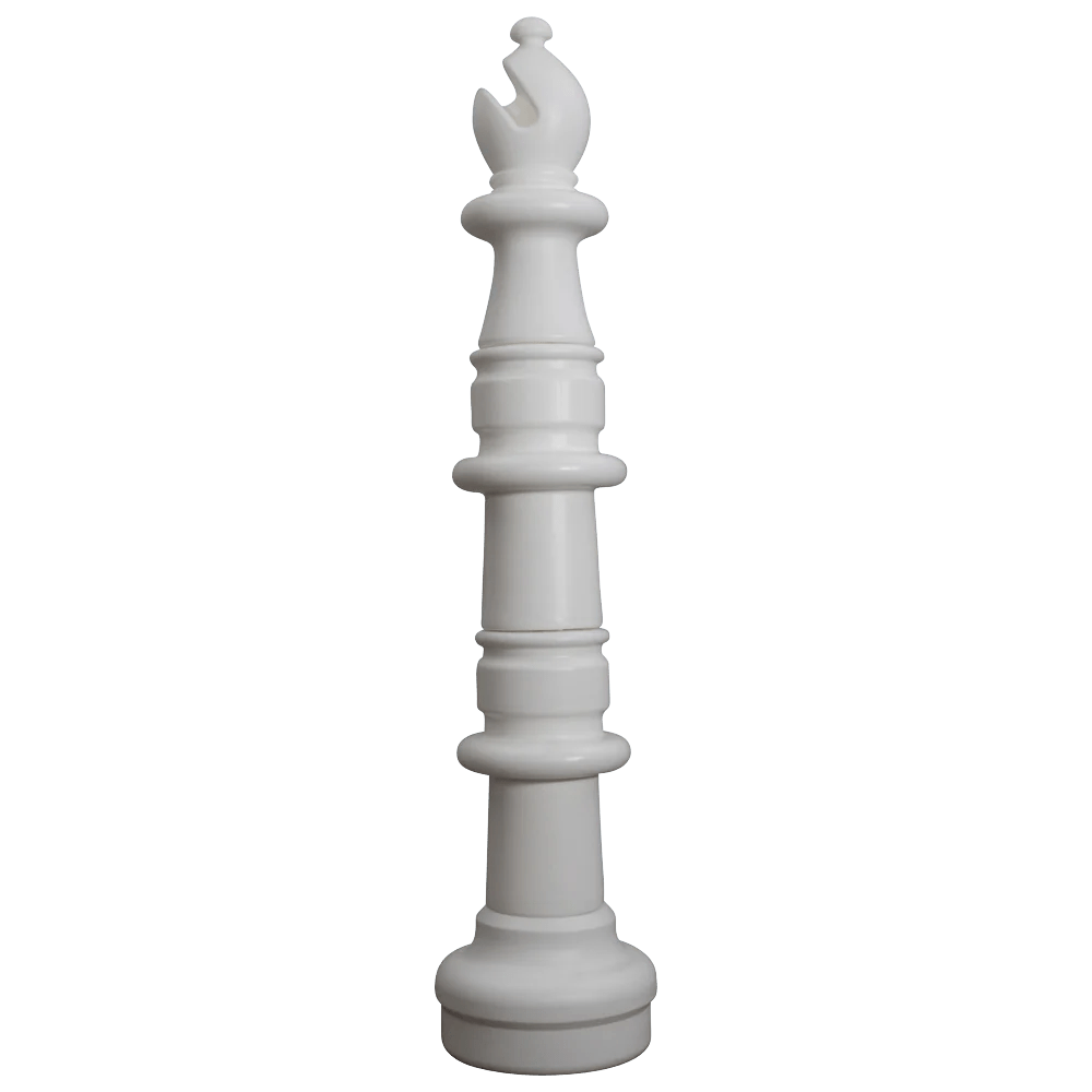 Individual Pieces For The 49 Inch Plastic Giant Chess Set | Giant Outdoor Chess | Bishop / White | GiantChessUSA