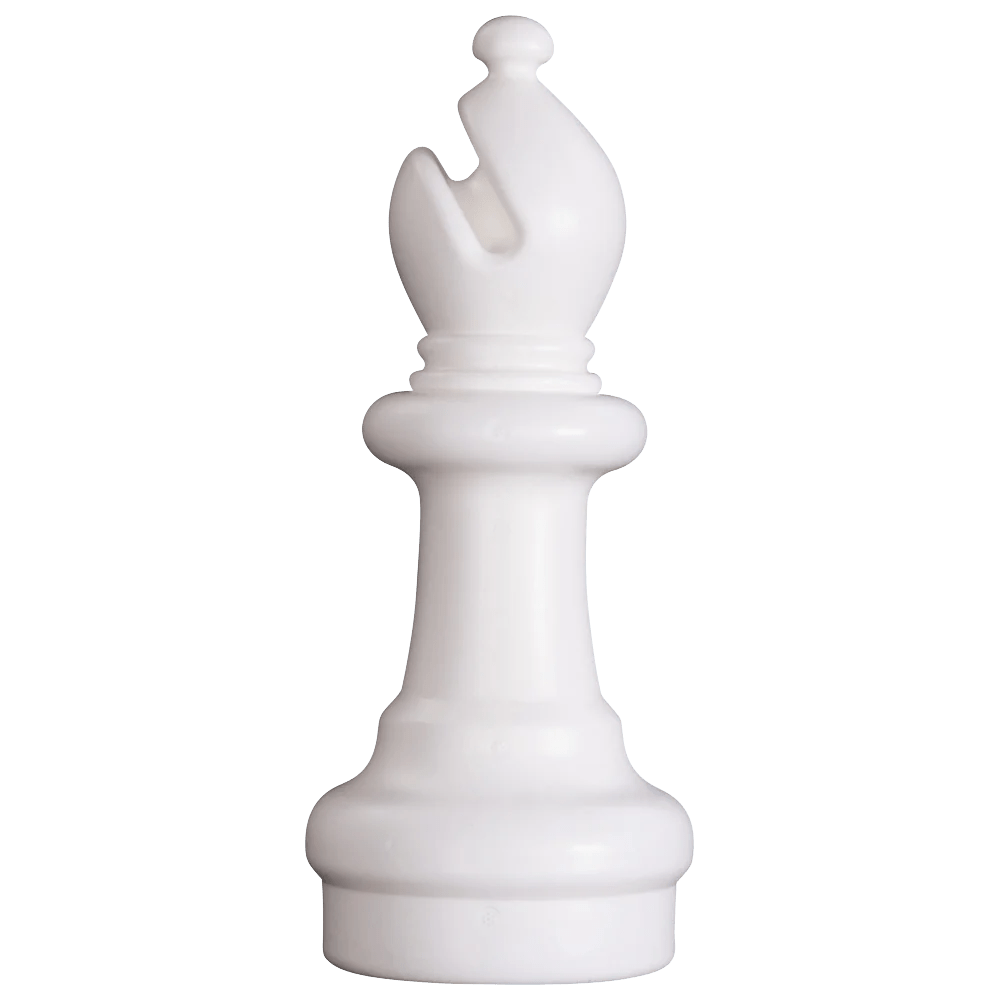 Individual Pieces for The MegaChess 12 Inch Plastic Giant Chess Set | Giant Outdoor Chess | Bishop / White | GiantChessUSA