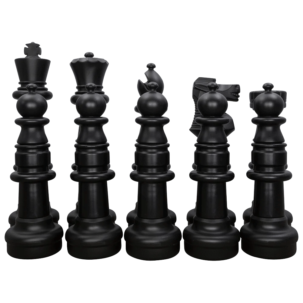 Individual Pieces For The 37 Inch Plastic Giant Chess Set | Giant Outdoor Chess | Full Side Replacement / Black | GiantChessUSA