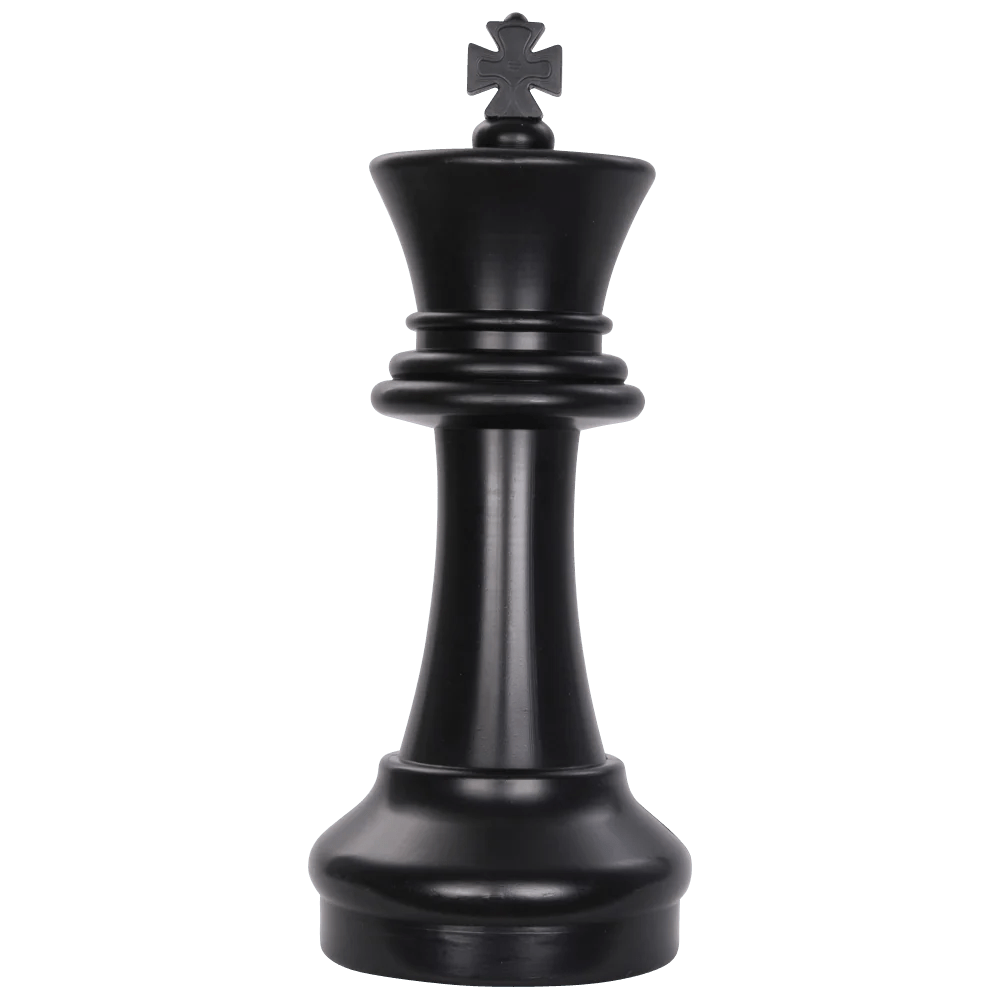 Individual Pieces For The 16 Inch Plastic Giant Chess Set | Giant Outdoor Chess | King / Black | GiantChessUSA