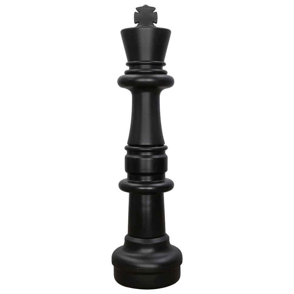 Individual Pieces For The 37 Inch Plastic Giant Chess Set | Giant Outdoor Chess | King / Black | GiantChessUSA