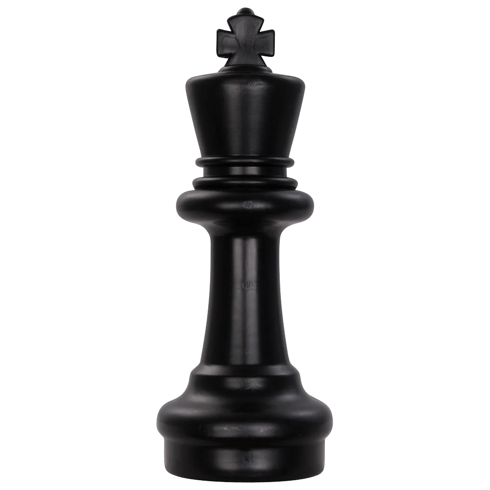 Individual Pieces for The MegaChess 12 Inch Plastic Giant Chess Set | Giant Outdoor Chess | King / Black | GiantChessUSA