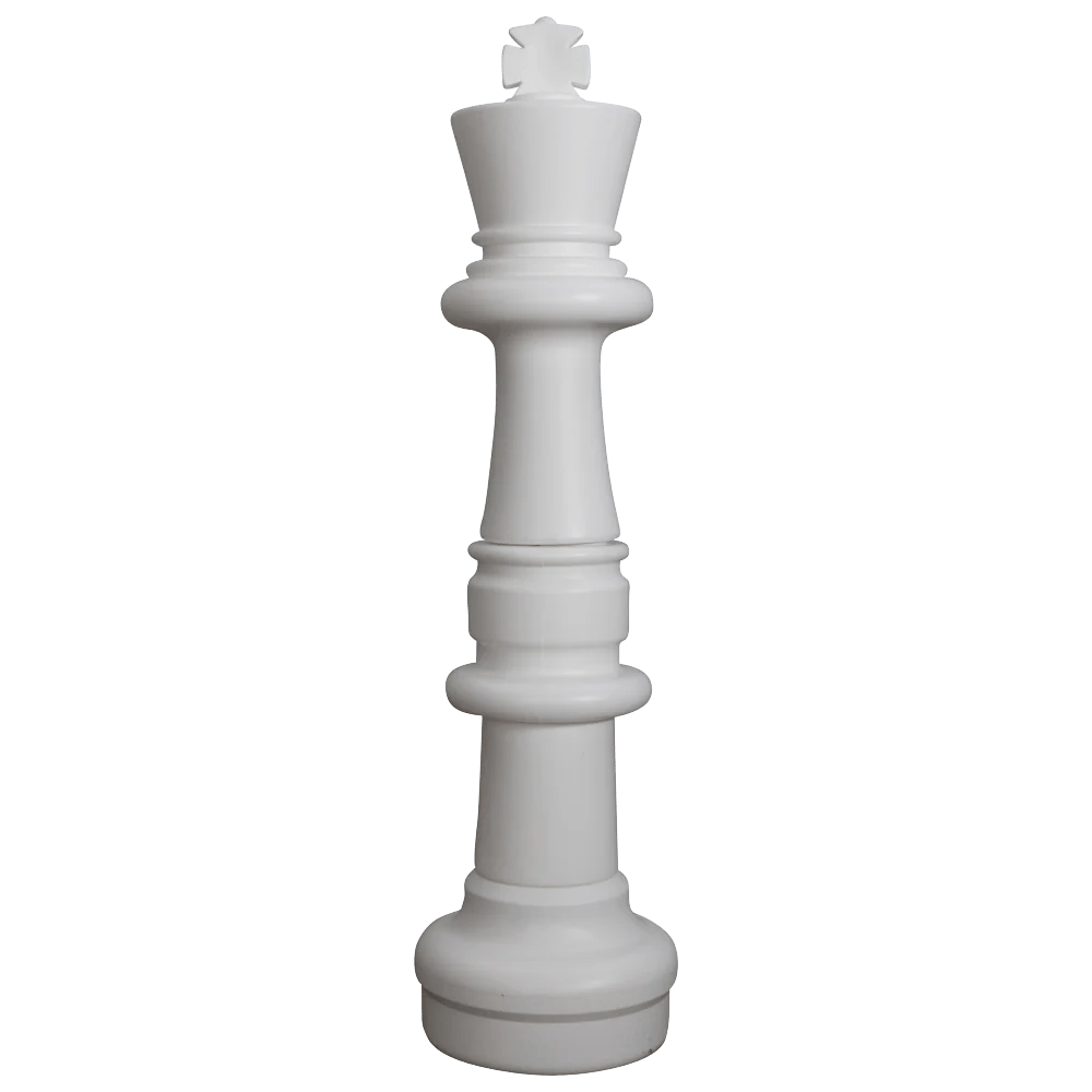 Individual Pieces For The 37 Inch Plastic Giant Chess Set | Giant Outdoor Chess | King / White | GiantChessUSA