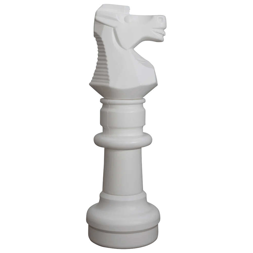 Individual Pieces For The 37 Inch Plastic Giant Chess Set | Giant Outdoor Chess | Knight / White | GiantChessUSA