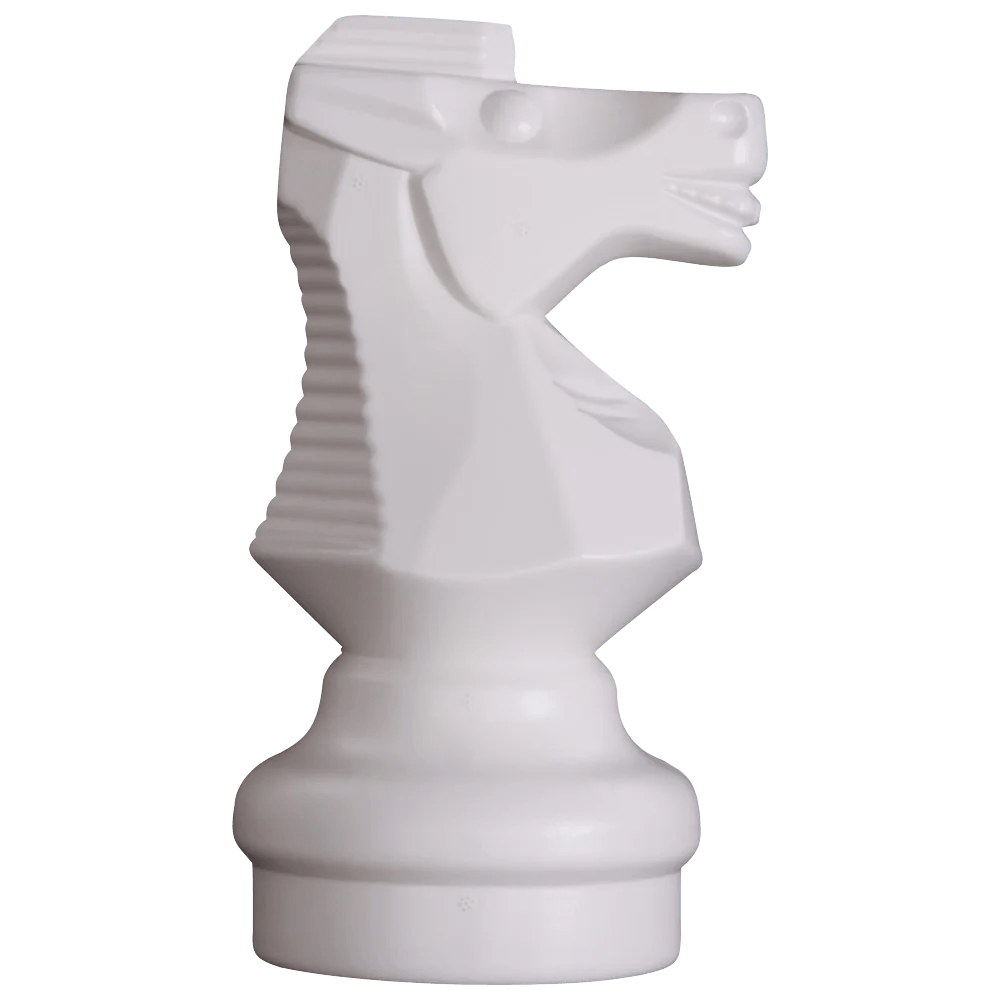 Individual Pieces for The MegaChess 12 Inch Plastic Giant Chess Set | Giant Outdoor Chess | Knight / White | GiantChessUSA