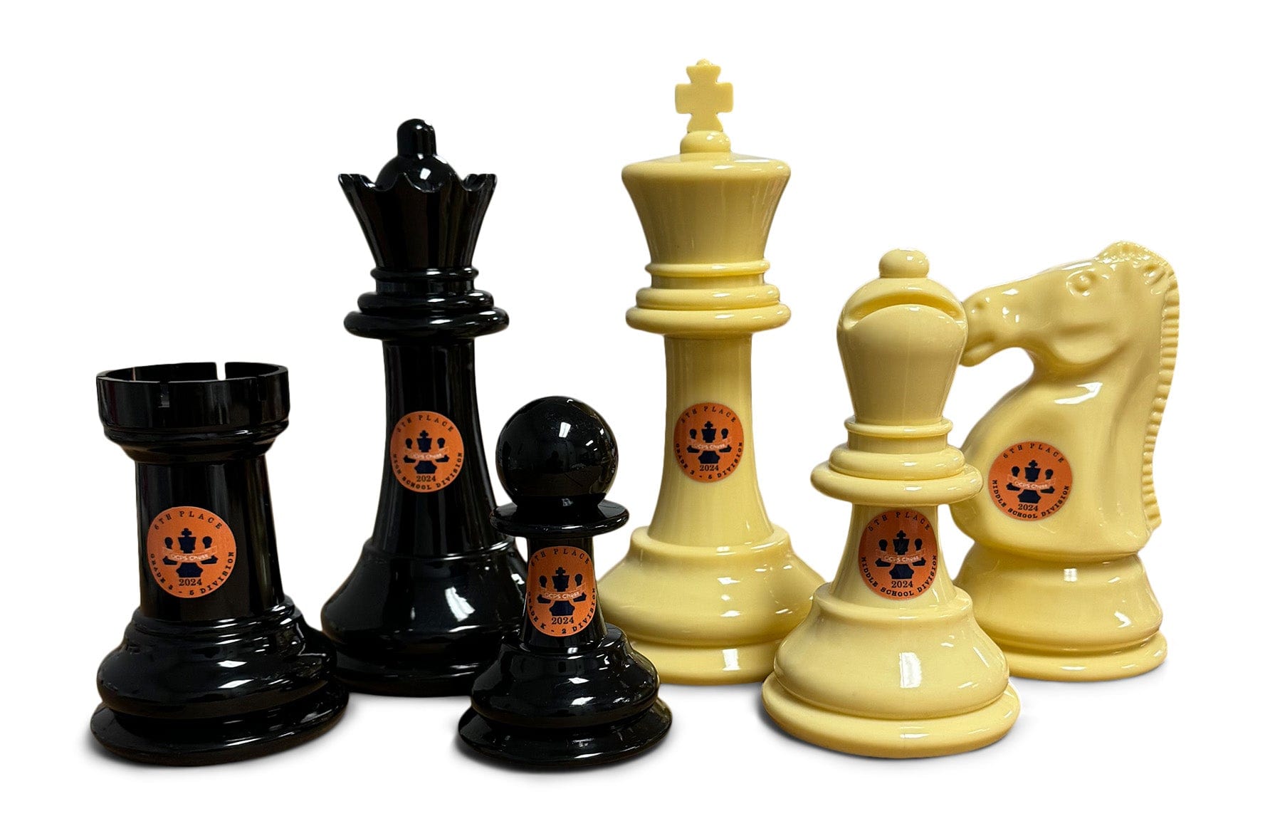 Giant Outdoor Chess MP08-P - Add Your Logo MegaChess Plastic 8 Inch Giant Chess Set