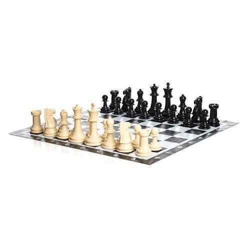 Giant Outdoor Chess MP08 - Vinyl Mat MegaChess Plastic 8 Inch Giant Chess Set