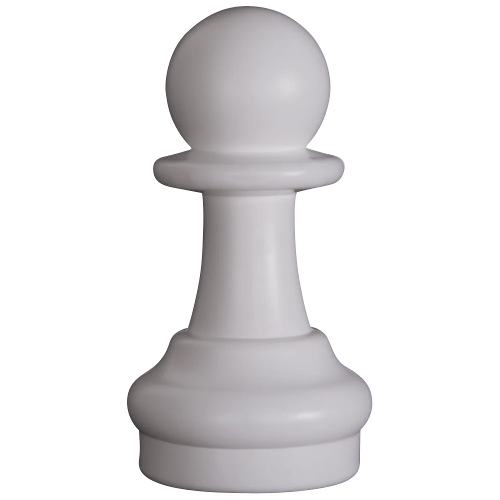 Individual Pieces For The 16 Inch Plastic Giant Chess Set | Giant Outdoor Chess | Pawn / White | GiantChessUSA