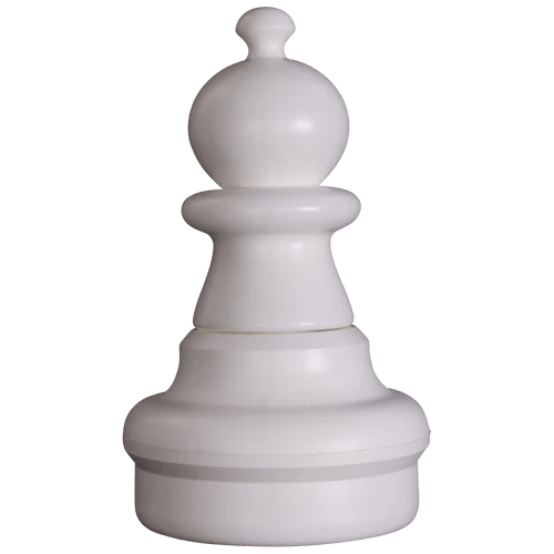 Individual Pieces For The 25 Inch Plastic Giant Chess Set | Giant Outdoor Chess | Pawn / White | GiantChessUSA