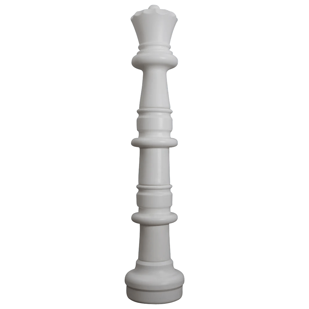 Individual Pieces For The 49 Inch Plastic Giant Chess Set | Giant Outdoor Chess | Queen / White | GiantChessUSA