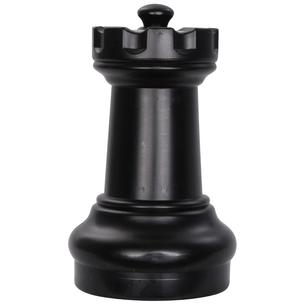 Individual Pieces For The 16 Inch Plastic Giant Chess Set | Giant Outdoor Chess | Rook / Black | GiantChessUSA