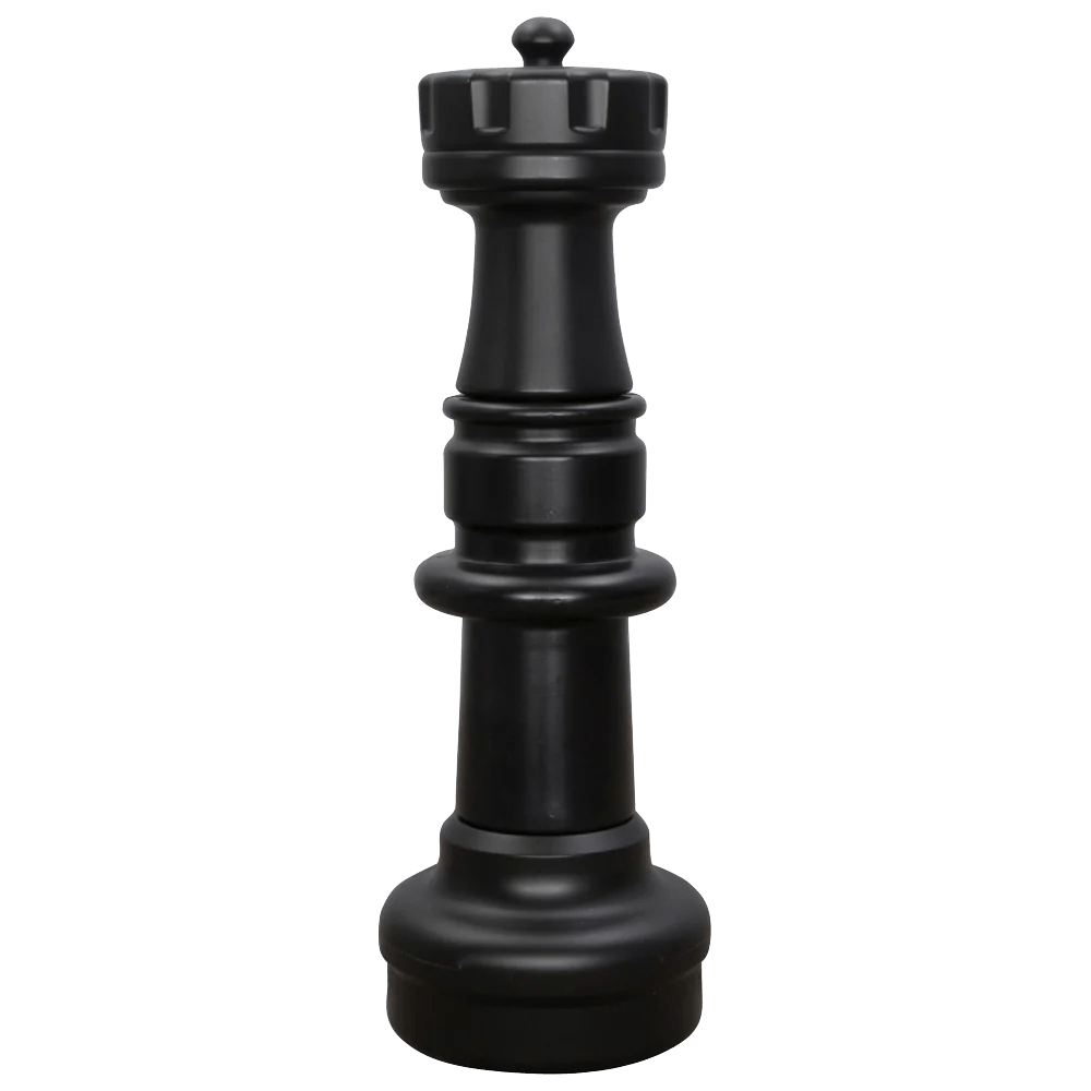 Individual Pieces For The 37 Inch Plastic Giant Chess Set | Giant Outdoor Chess | Rook / Black | GiantChessUSA