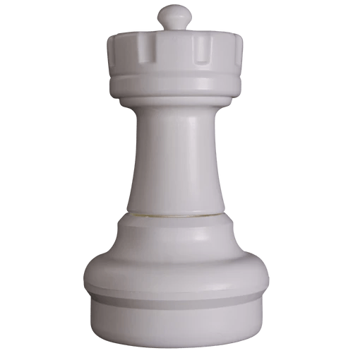 Individual Pieces For The 25 Inch Plastic Giant Chess Set | Giant Outdoor Chess | Rook / White | GiantChessUSA