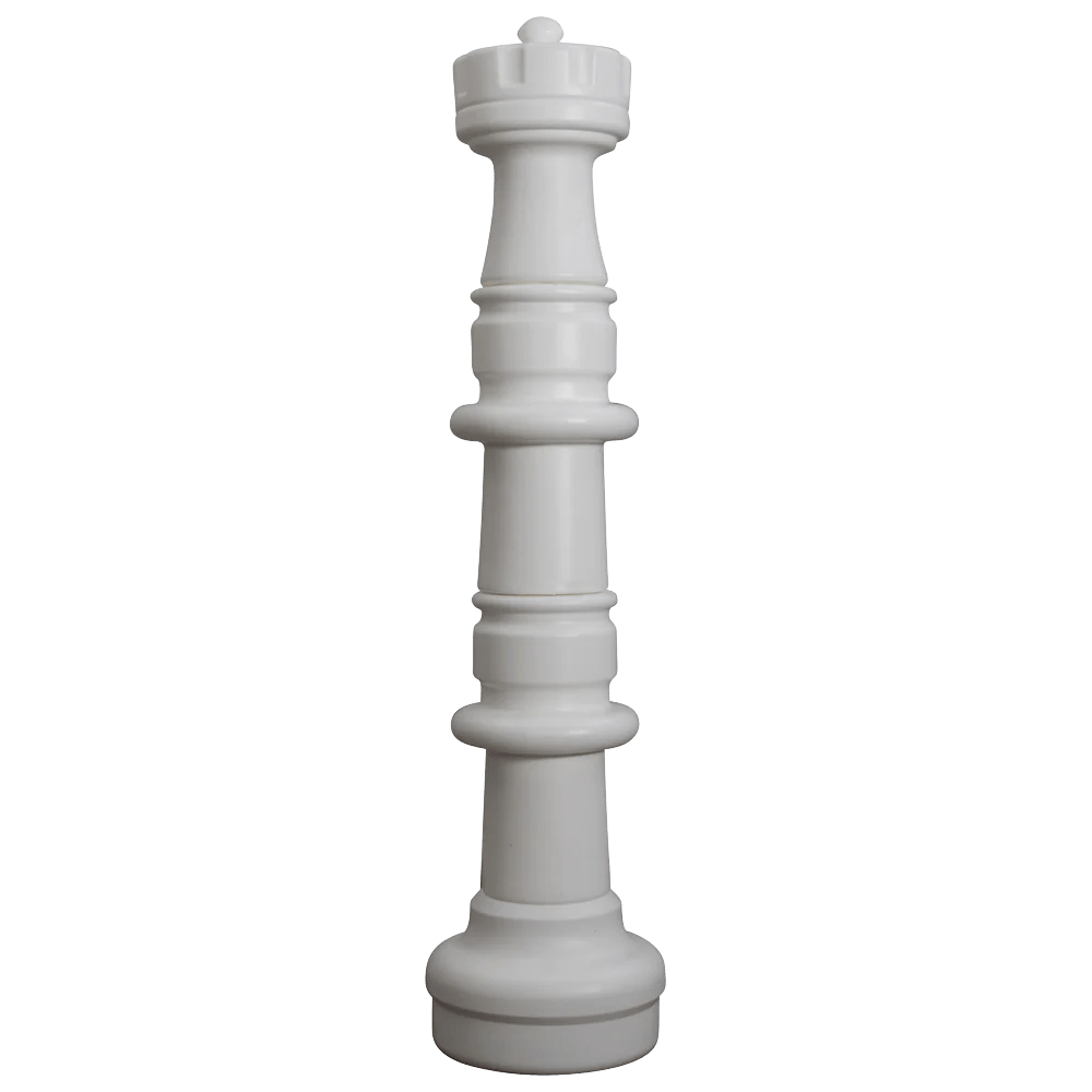 Individual Pieces For The 49 Inch Plastic Giant Chess Set | Giant Outdoor Chess | Rook / White | GiantChessUSA