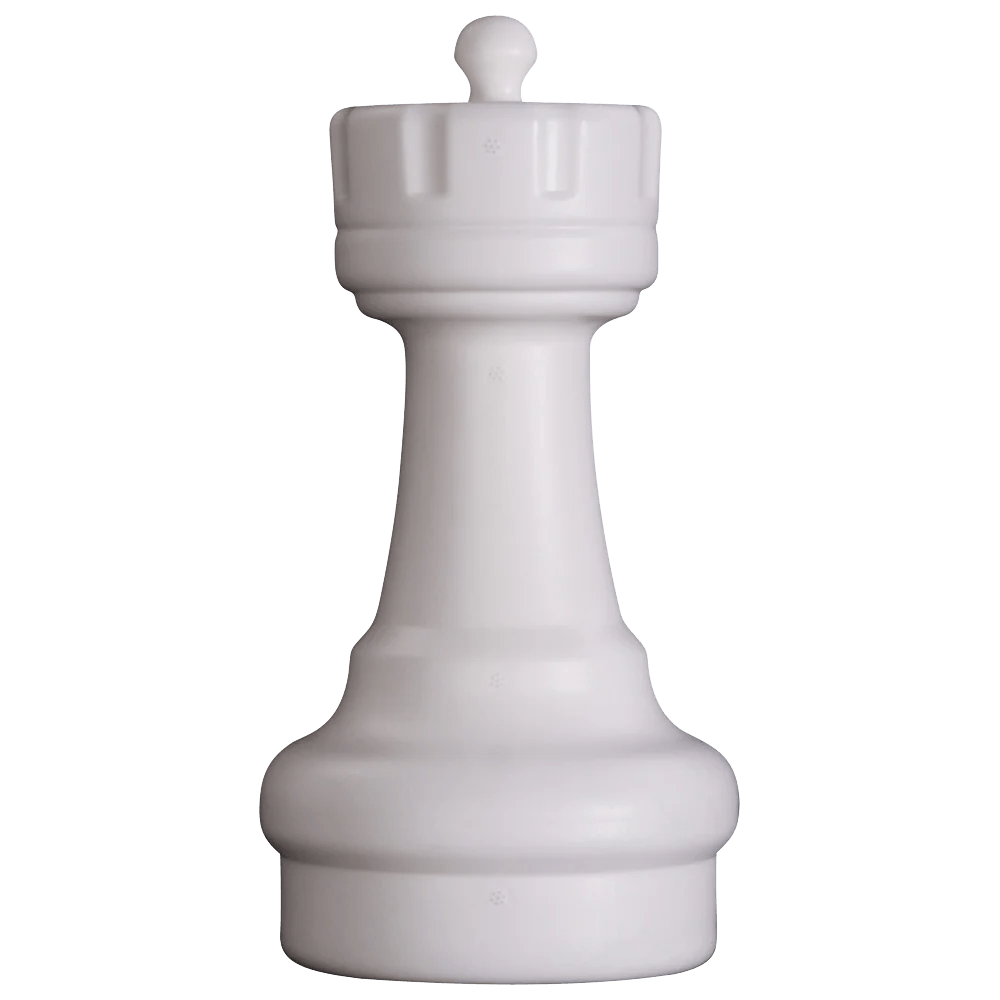 Individual Pieces for The MegaChess 12 Inch Plastic Giant Chess Set | Giant Outdoor Chess | Rook / White | GiantChessUSA