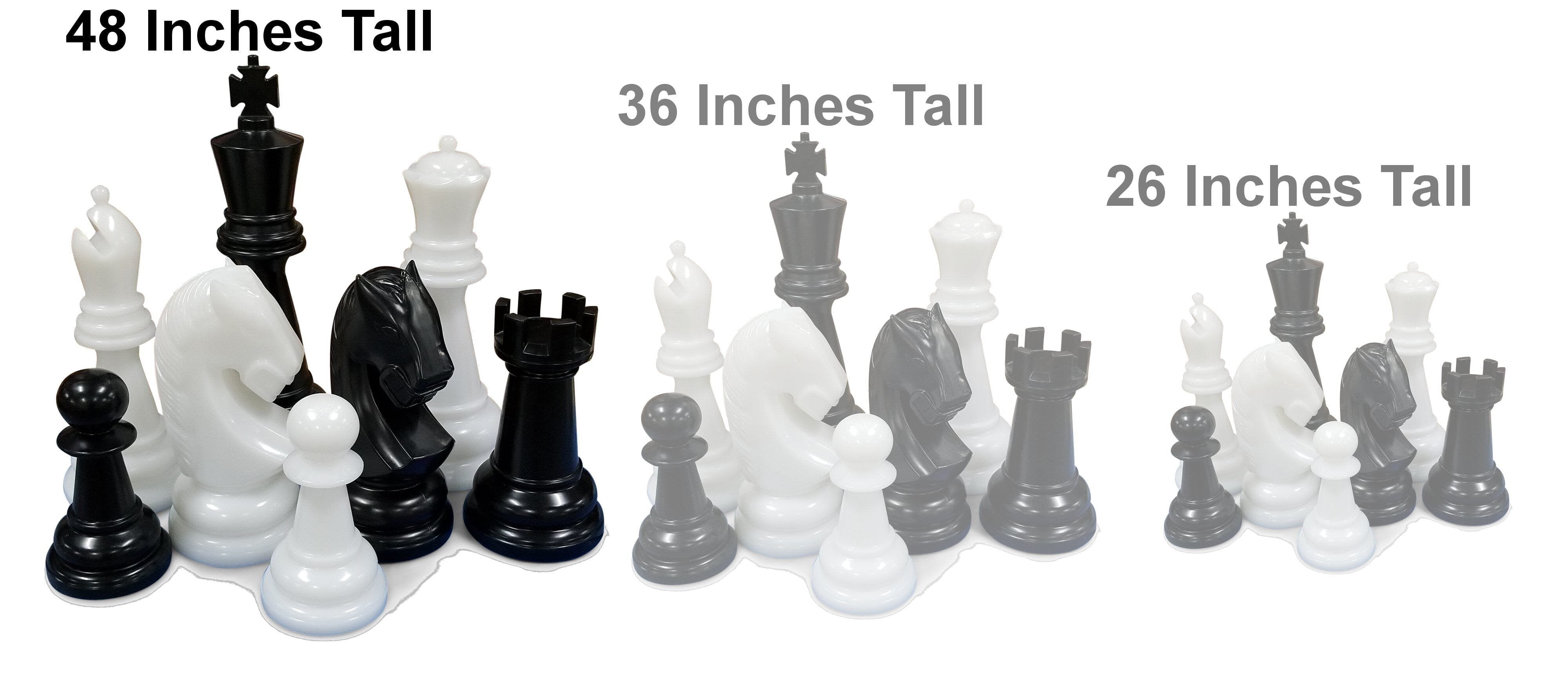 MegaChess 48-Inch Perfect Chess Set - Stone Gray Edition |  | GiantChessUSA