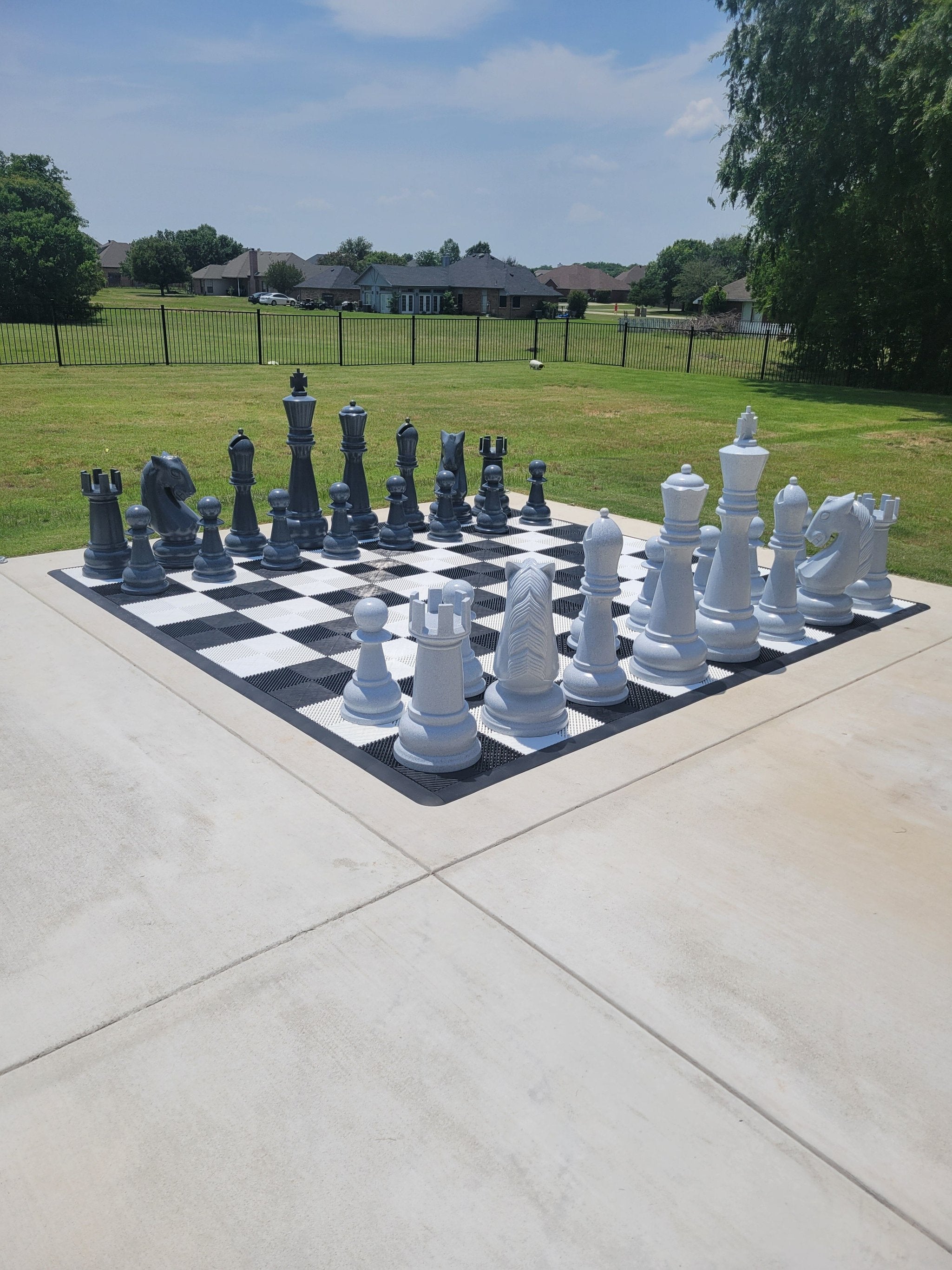 MegaChess 48-Inch Perfect Chess Set - Stone Gray Edition |  | GiantChessUSA