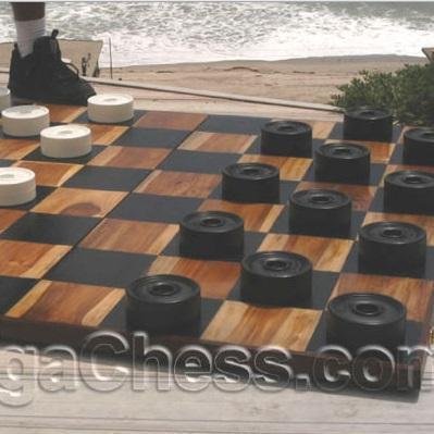 Custom MegaChess 4 Inch Plastic Giant Checkers |  | GiantChessUSA