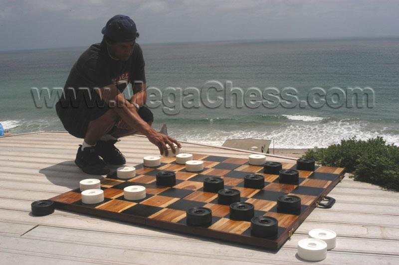 Custom MegaChess 4 Inch Plastic Giant Checkers |  | GiantChessUSA