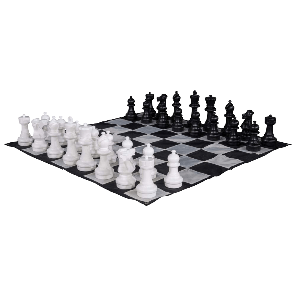 12 Inch Plastic Giant Chess Set with Nylon Chess Mat | Giant Outdoor Chess | | GiantChessUSA