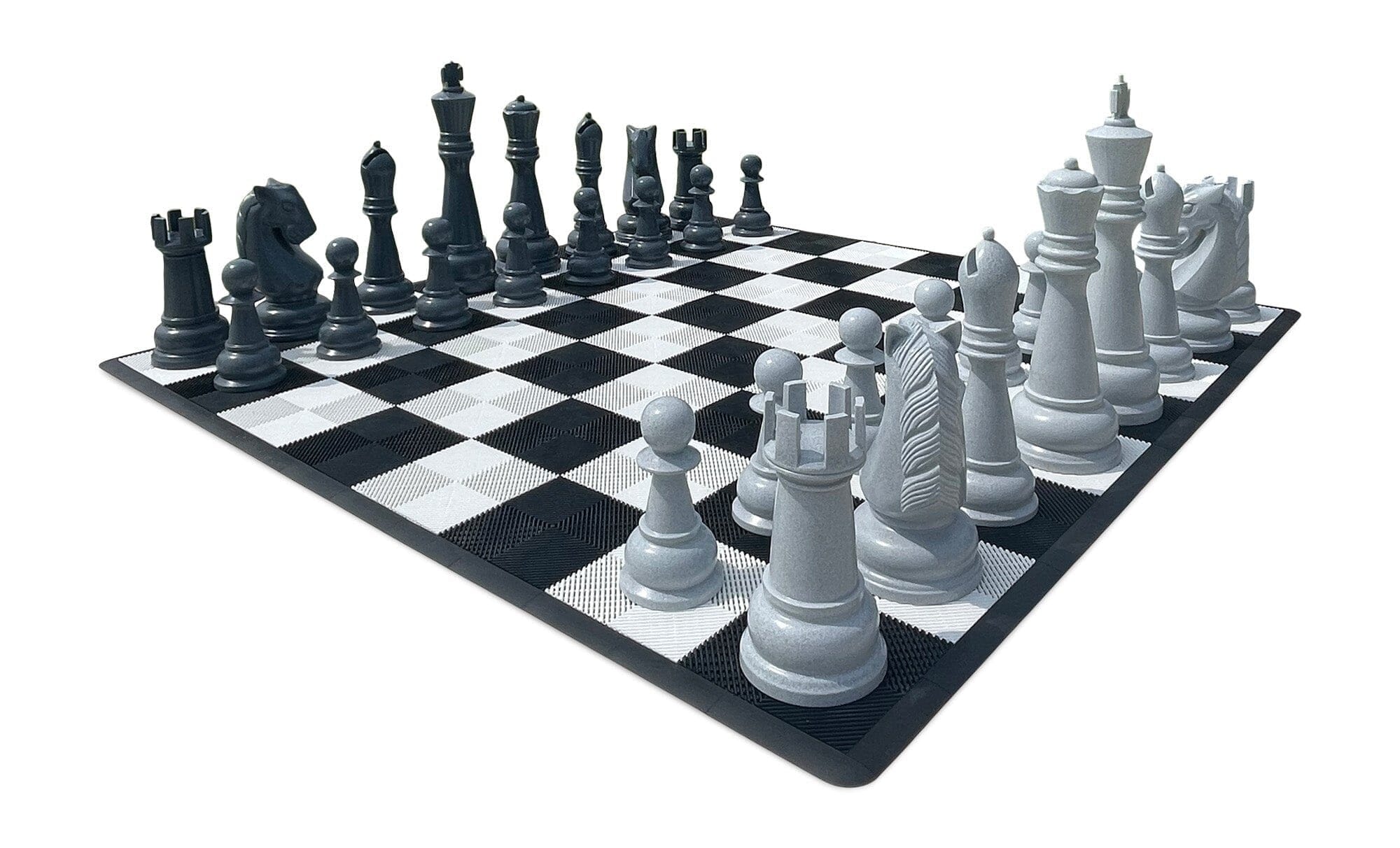 48-Inch Perfect Chess Set - Light/Dark Gray | Giant Outdoor Chess | | GiantChessUSA